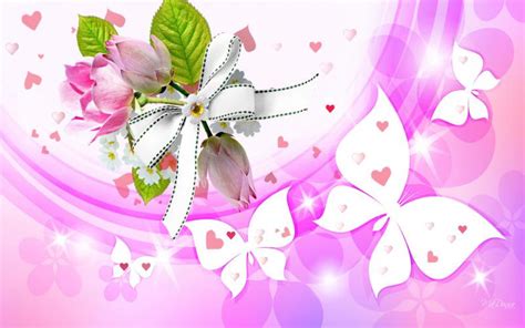 Hd Butterflies Hearts Wallpaper Download Free 63236