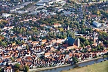 Luftbild Verden (Aller) - Stadtansicht am Ufer des Flußverlaufes der ...