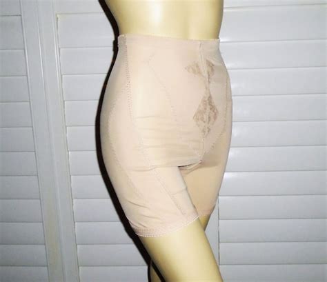 vintage panty girdle boutique 80s beige girdle m gem