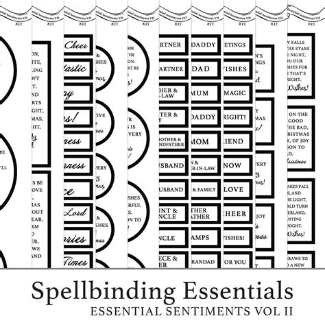 Spellbinding Essentials Essential Sentiments Vol Ii