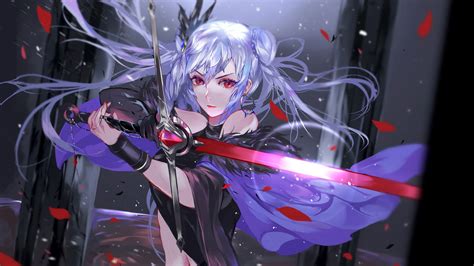 Anime Girl Warrior Fantasy Sword 4k 3840x2160 11 Wallpaper