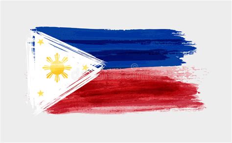 Brushed Flag Of The Philippines Stock Vector Illustration Of