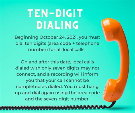 Ten Digit Dialing Requirement City Of Ludlow
