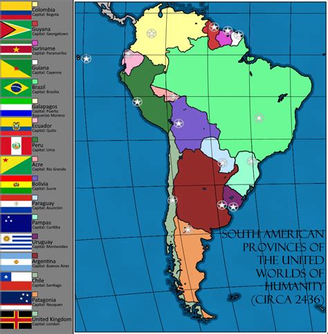 South American Provinces Of The United Worlds Of Humanity Imaginarymaps