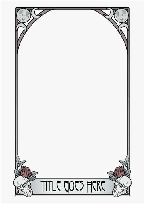 Get 1 tarot psd files and photoshop template on themeforest. Border Tarot Card Template, HD Png Download - kindpng