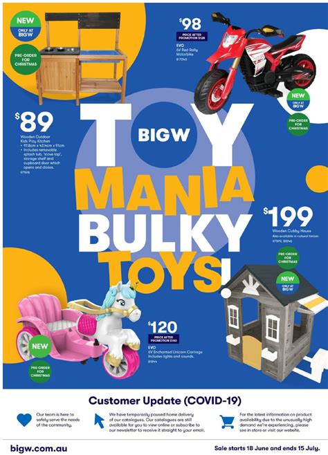 Big W Toy Mania Bulky Toys! from 18 June