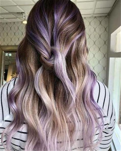 Lavender Hair With Gentle Highlights Chic Lavender Ombre Hairstyles Adorable Silver Lavender