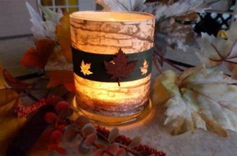 Birch Bark Diy Candle Holder Diy Projects For The Home Fall Crafts