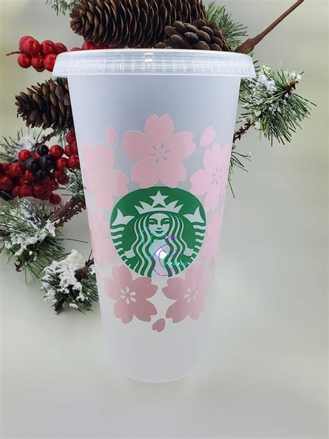 Cherry Blossom Starbucks Cup Personalized Starbucks Cup Etsy