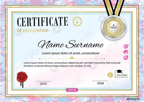 Official Certificate Of Appreciation Award Template With Black And