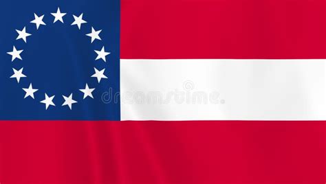 Illustration Waving Confederacy Flag Symbol Stock Illustration