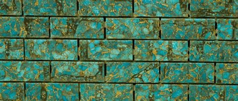 Our Mosaic Turquoise Tile Looks Stunning With Our Gold Matrix Mosaic