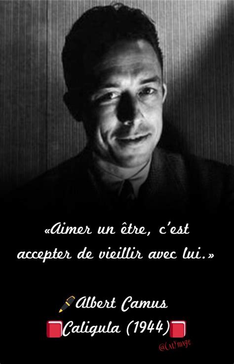 A Black And White Photo Of A Man With A Caption For Albert Camus