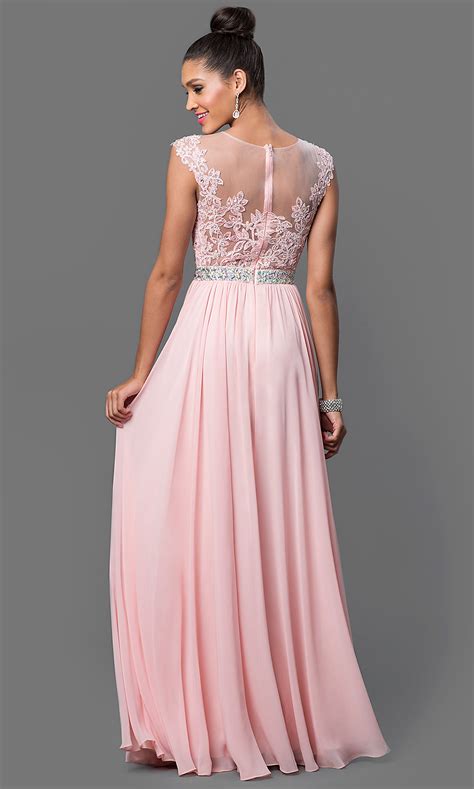 Long Lace Top Sweetheart Prom Dress