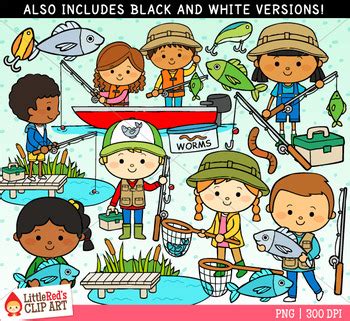 Find high quality fish clipart, all png clipart images with transparent backgroud can be download for free! Fishing Clipart by LittleRed | Teachers Pay Teachers