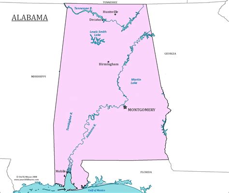 Discovering Alabama On A Map Map Of The Usa
