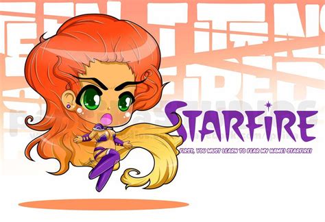 Chibi Starfire By Paprika On Deviantart Nightwing And Starfire