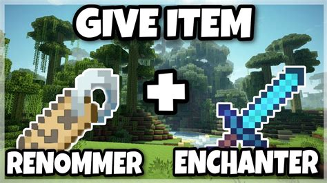 Mc Bedrock Comment Give Des Items Renommer Personnaliser Youtube