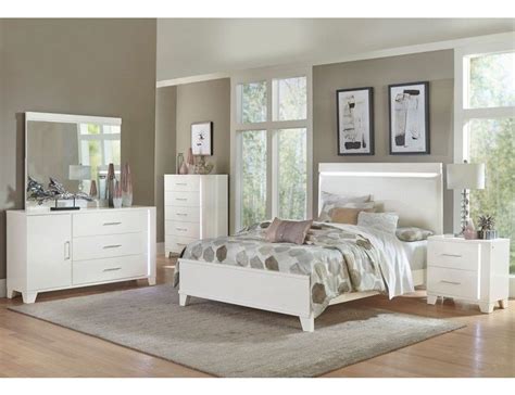 Maybe you would like to learn more about one of these? Chicago Bedroom Furniture With LED Lights | White bedroom ...