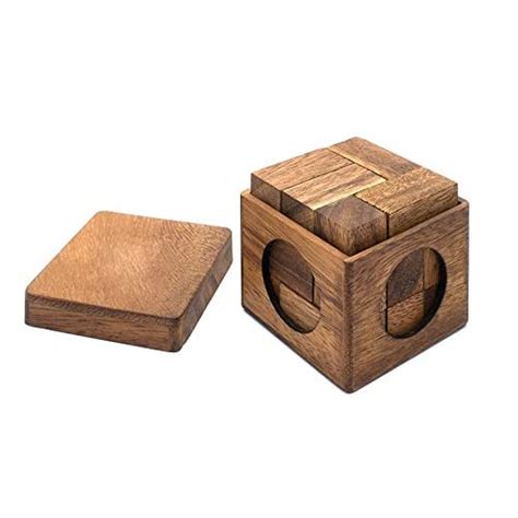 Cube Puzzle Wooden Puzzle For Adults A Handmade 3d Brain Teaser Soma