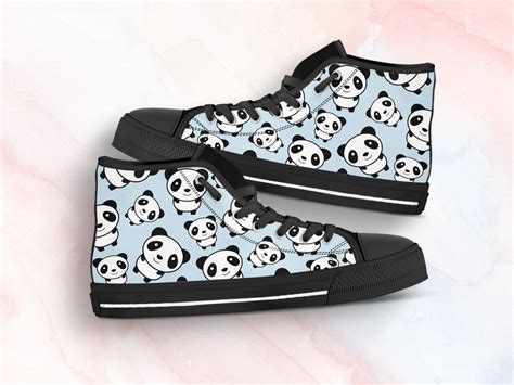 Cute Panda Shoes Panda Sneakers Cute Panda Shoes Custom Etsy