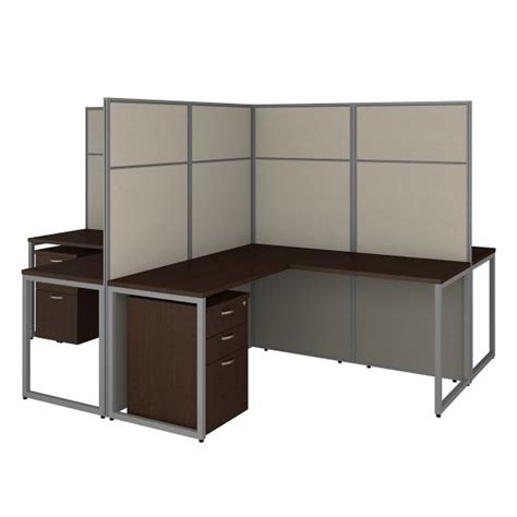 Bush Business Furniture Easy Office 60w 4 Person L Shaped Cubicle Desk