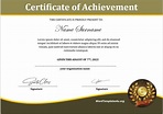 16 Free Achievement Certificate Templates - MS Word Templates