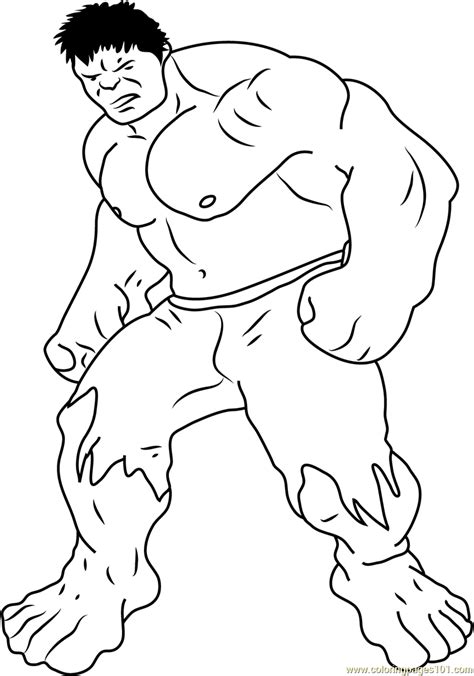Avengers Hulk By Steven Coloring Page For Kids Free Hulk Printable