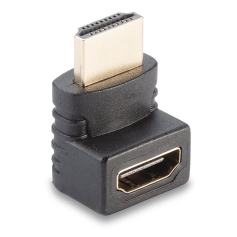 Hdmi Female To Hdmi Male 90 Degree Right Angle Adapter Up From Lindy Uk