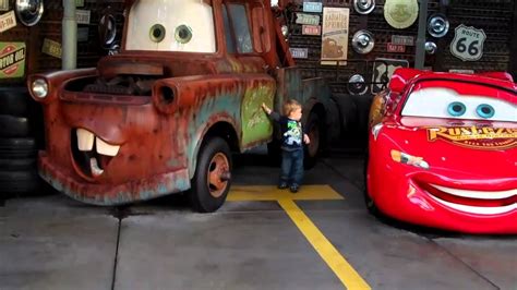 Meeting Lightning Mcqueen And Mater Youtube