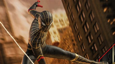 1920x1080 Spider Man Black And Gold Suit No Way Home Concept Art 1080p
