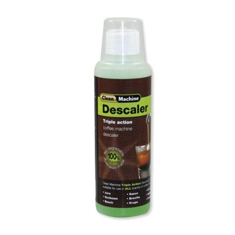 100ml of descaler per tank of water. CLEAN MACHINE - TRIPLE ACTION DESCALER. Suitable for Saeco ...