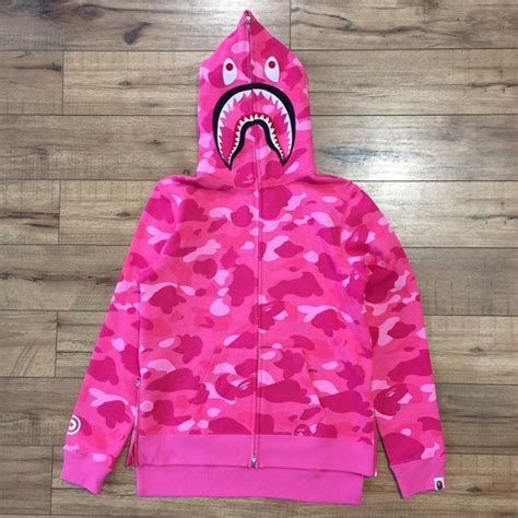 Bape Jackets And Coats Bape Hoodie Pink Poshmark