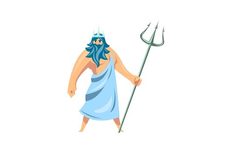 Greek God Poseidon Cartoon