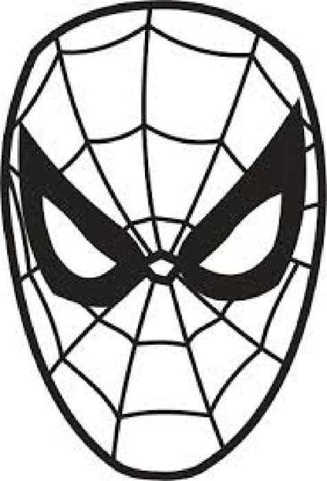 The Black And White Face Sketch Of Spider Man In 2020 Spiderman Face