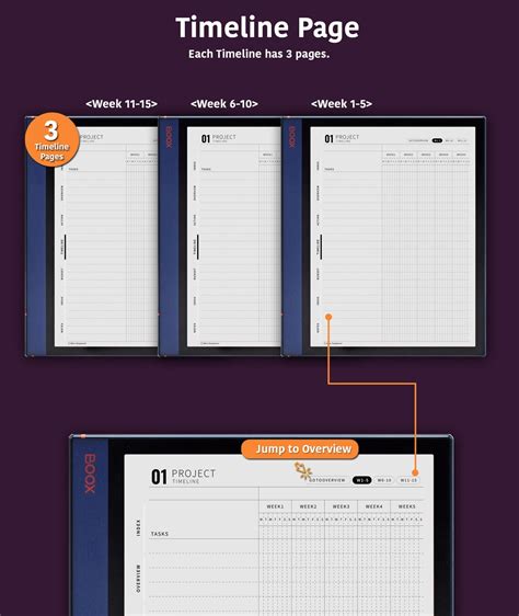 Project Digital Planner Boox Note Air Templates Instant Downloads57