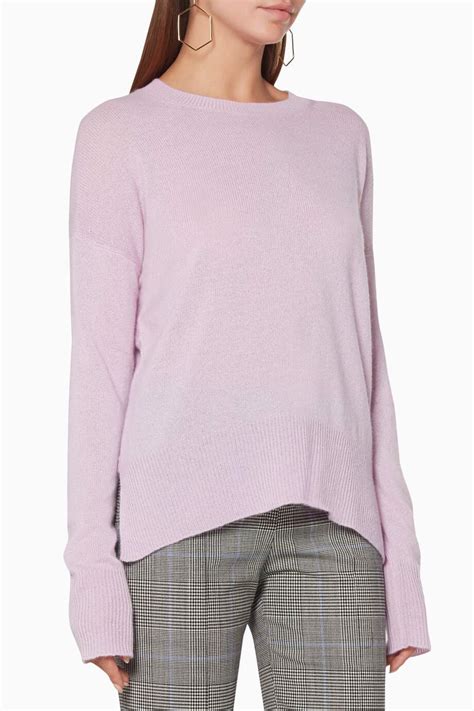 Shop Theory Pink Pink Lilac Karenia Cashmere Sweater For Women Ounass