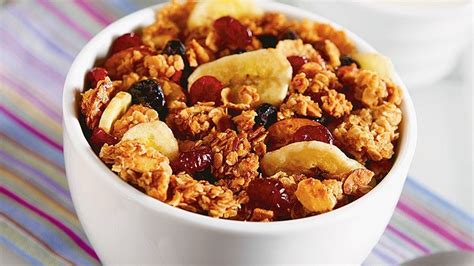 Whether you add dried fruit to take the granola on the go, or fresh fruit like blueberries to. Fruited Granola | Recipe | Nutritious breakfast, Diabetic breakfast recipes, Healthy snacks for ...