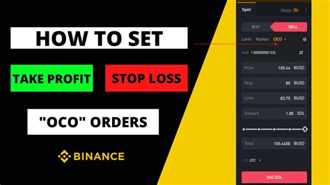 How To Use Stop Loss And Take Profit For Binance Spot Trading Oco Orders