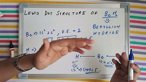 Lewis Dot Structure Of Beh2 Beryllium Hydride Lewis Structure Youtube