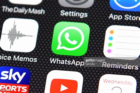 The Whatsapp App Logo Is Displayed On An Iphone On August 3 2016 In