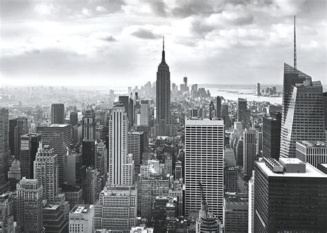 New York Wall Mural Black And White Wallpaper