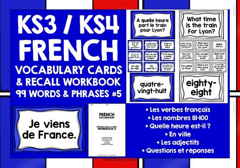 French Vocabulary Cards 5 Teaching Resources