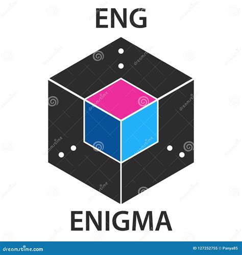 Enigma Coin Cryptocurrency Blockchain Icon Virtual Electronic