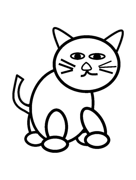 Kitten Coloring Pages For Preschoolers, Preschool Kitten Coloring Pages