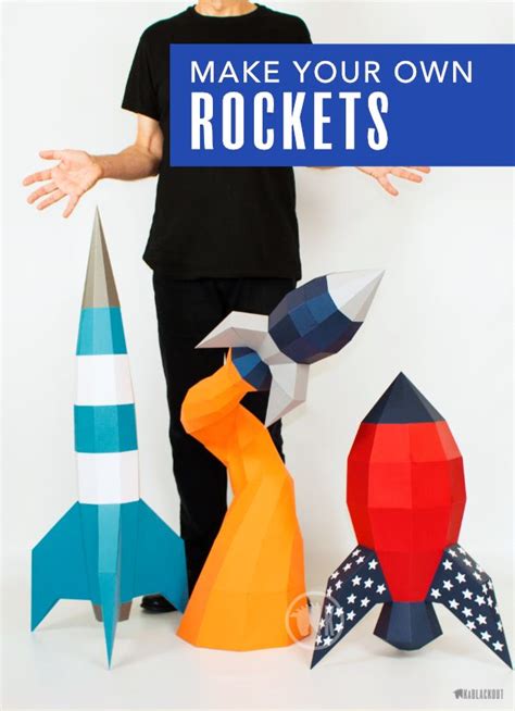 Xl Papercraft Rocket Discount Offer 3d Papercraft Rocket Etsy Uk