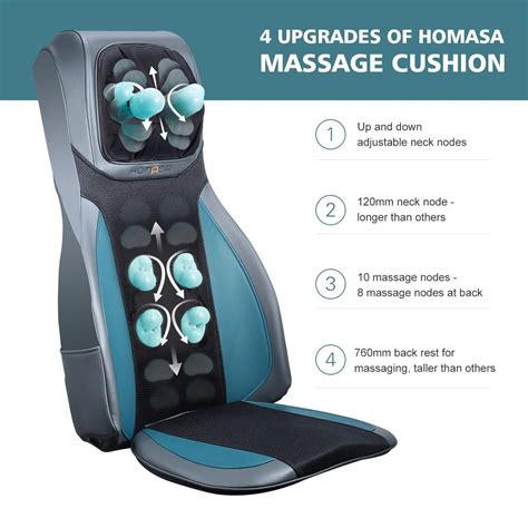 Electric Full Body Massager Massage Chair Cushion Blue And Foot Massager