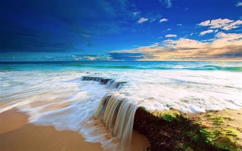 Free Download Beach Ocean Waves Water Favim Com Hd Dekstop Wallpapers Beach Ocean 2560x1600