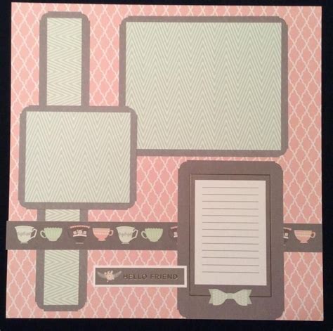 Premade Scrapbook Layout Two Page Scrapbook Layout Etsy Premade Scrapbook Layouts Pink