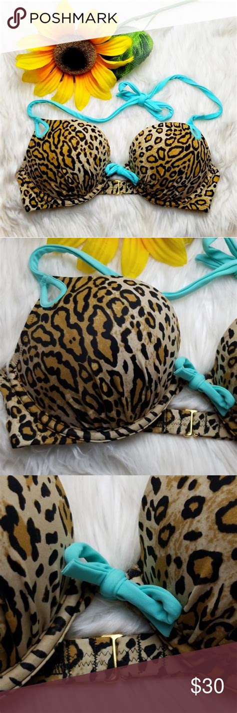 Victorias Secret 34c Cheetah Print Bikini Top Cheetah Print Bikini
